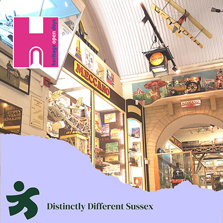Photo of Toy & Model Museum overlayed with a layers graphic